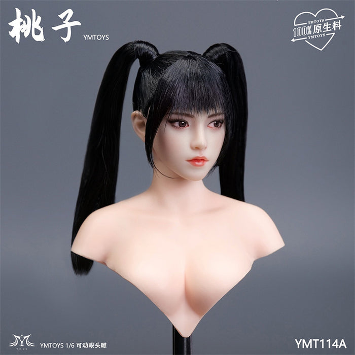 Pre-order 1/6 YMTOYS YMT114 Taozi Female Head Sculpt w/ Adjustable Eyes