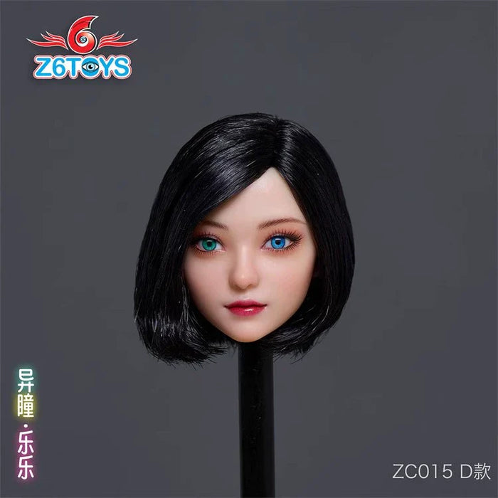 Pre-order 1/6 Z6TOYS ZC015 Lele Girl with Different-Colored Eyes Head Sculpt