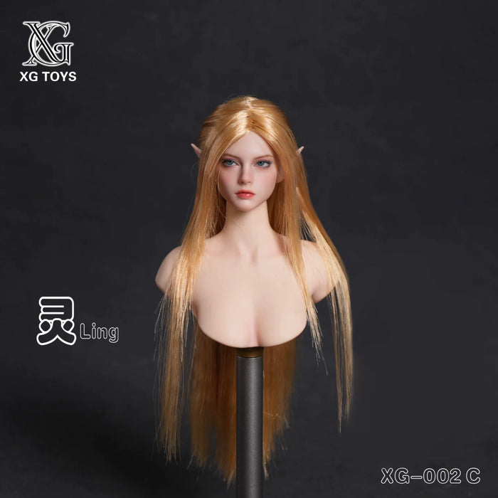 Pre-order 1/6 XG Toys XG-002 Movable Eyes Elf Princess Head Sculpt