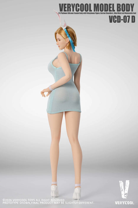 Pre-order 1/6 Verycool VCD-07 Platinum Silicone Female Body with Voluptuous Figure Narrow Shoulders Slim Waist and Removable feet (ABCDE)