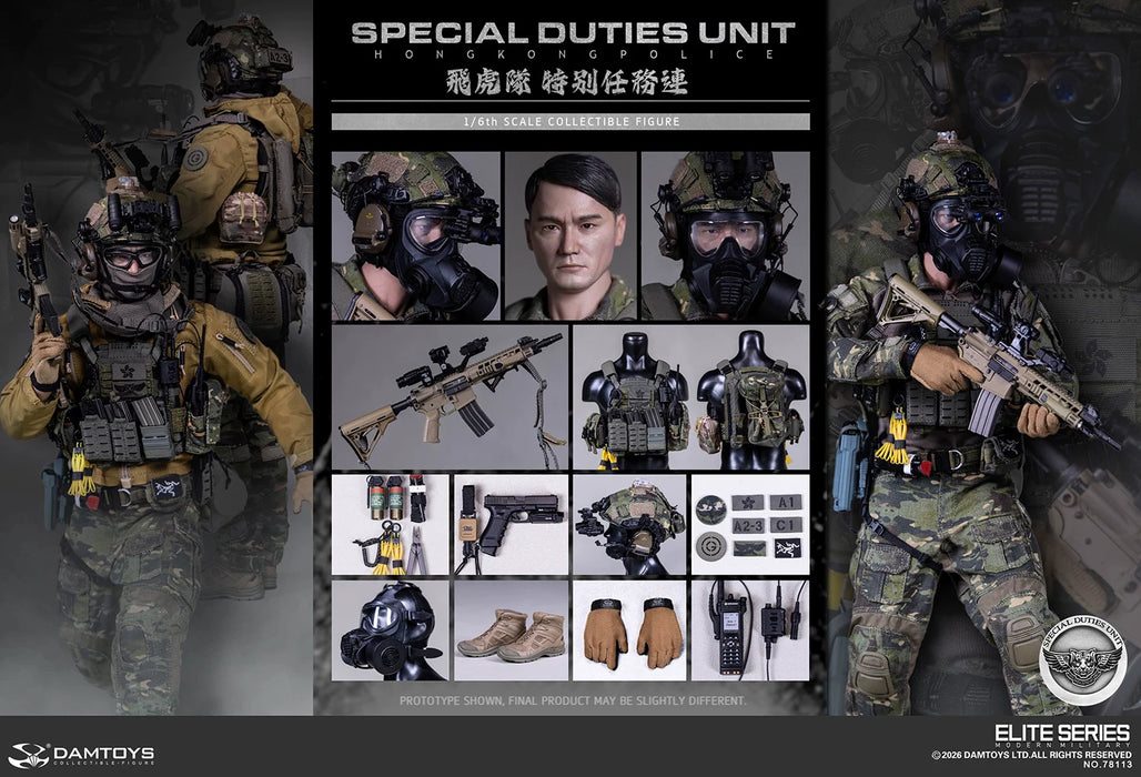 Pre-order 1/6 DAMTOYS 78113 HONGKONG POLICE SPECIAL DUTIES UNIT Action Figure