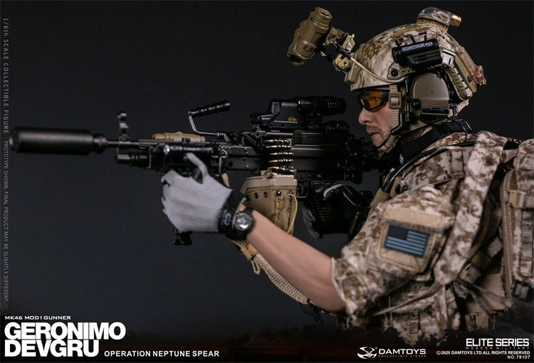 Pre-order 1/6 DAMTOYS 78107 DEVGRU Operation Neptune Spear “GERONIMO”MK46 MOD1 GUNNER