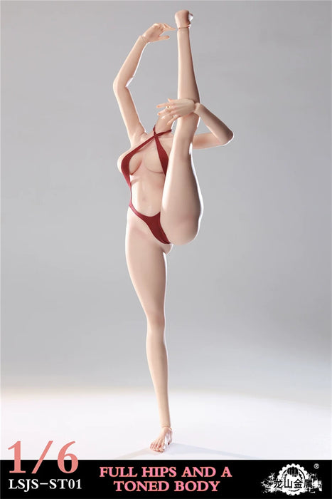 Pre-order 1/6 Longshan LSJS-TS01 Peach-Shaped Full-Hips Platinum Silicone Steel-Bodied Female Body
