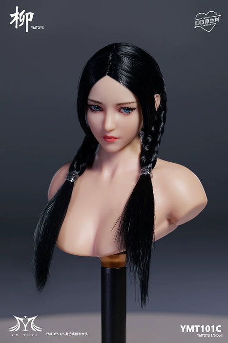 In-stock 1/6 YMTOYS YMT101 Liu Female Head Sculpt H#pale