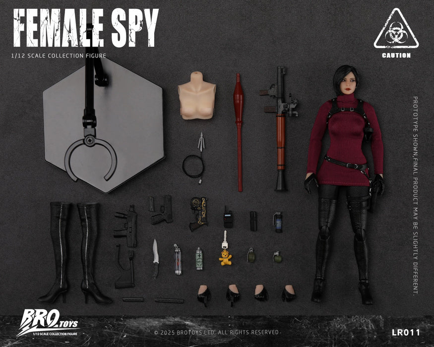Pre-order 1/12 BROTOYS LR011 Female Spy Action Figure