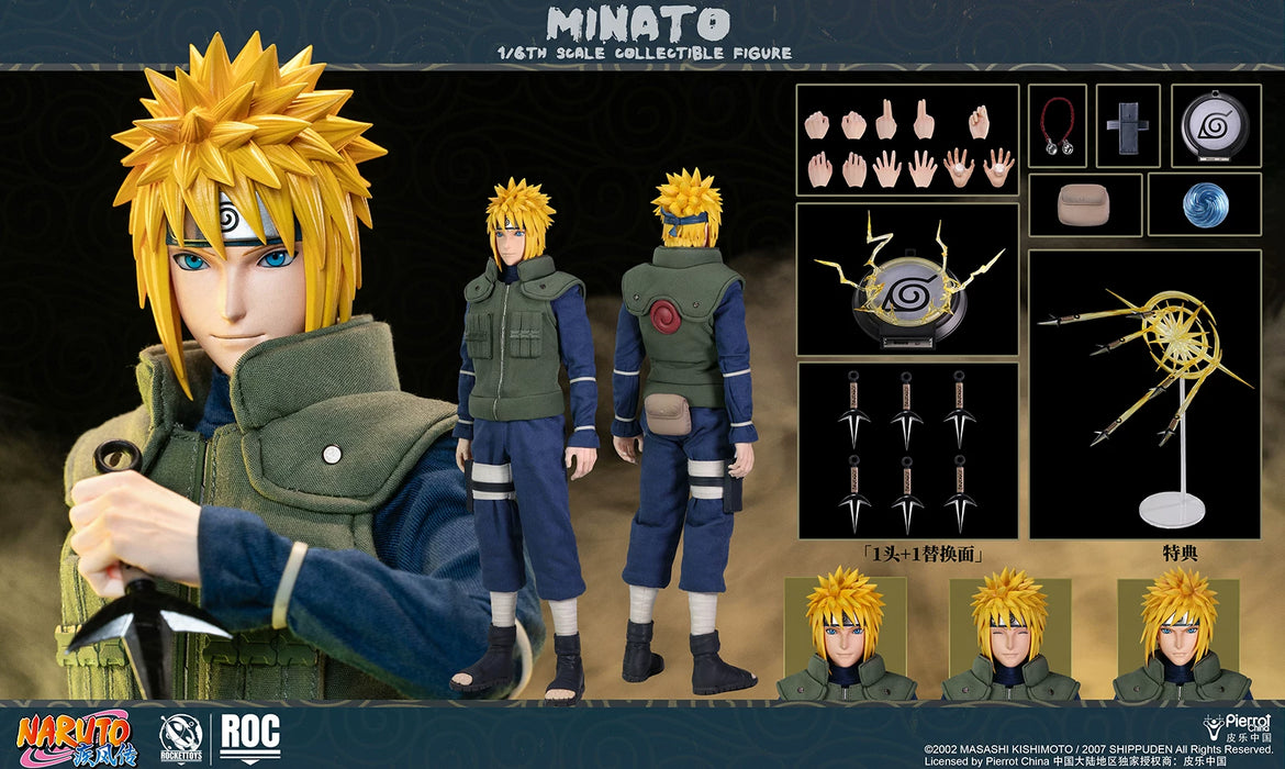 Pre-order 1/6 Rocket Toys ROC-016 Minato Namikaze Yellow Flash Ver. Action Figure