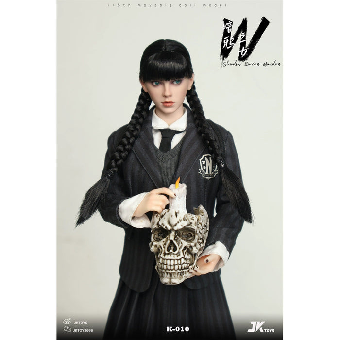 Pre-order 1/6 JKTOYS K-010 Shadow Raven Maiden Wednesday Cosplay Figure