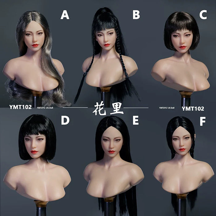 In-stock 1/6 YMTOYS YMT102 Female Head Sculpt