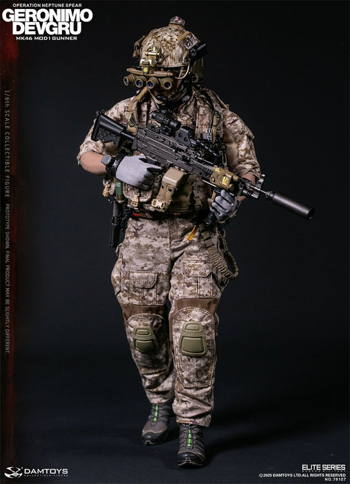 Pre-order 1/6 DAMTOYS 78107 DEVGRU Operation Neptune Spear “GERONIMO”MK46 MOD1 GUNNER