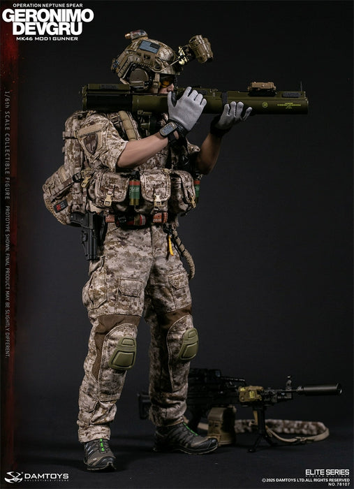 Pre-order 1/6 DAMTOYS 78107 DEVGRU Operation Neptune Spear “GERONIMO”MK46 MOD1 GUNNER