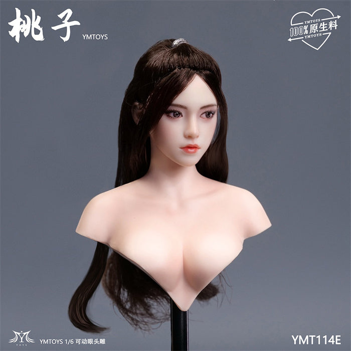 Pre-order 1/6 YMTOYS YMT114 Taozi Female Head Sculpt w/ Adjustable Eyes