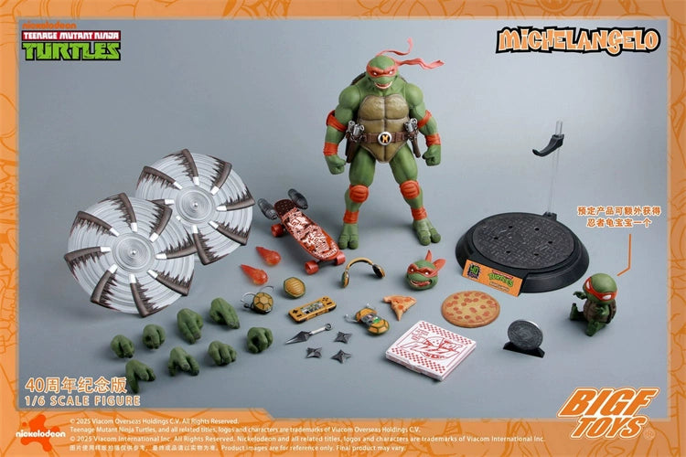 Pre-order 1/6 BIGFTOYS BIGF-004 TMNT Michelangelo Action Figure