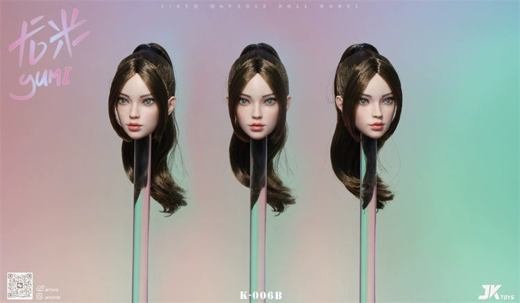 In-stock 1/6 JKTOYS K-006 Yumi Female Head Sculpt