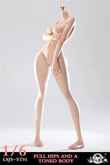 Pre-order 1/6 Longshan LSJS-TS01 Peach-Shaped Full-Hips Platinum Silicone Steel-Bodied Female Body