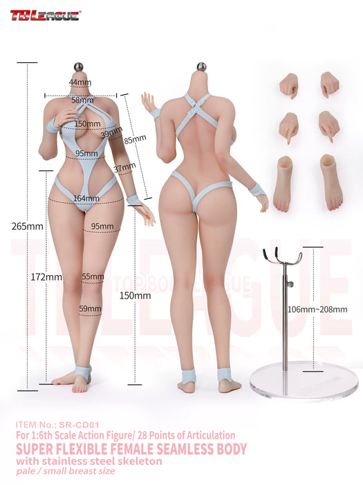 Pre-order 1/6 TBLeague SR-CD01 & SR-CD02 Super Flexible Female Seamless Body Without Head