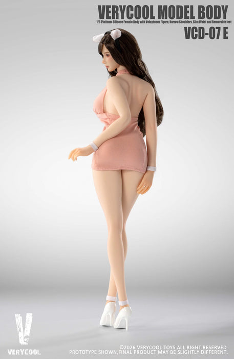 Pre-order 1/6 Verycool VCD-07 Platinum Silicone Female Body with Voluptuous Figure Narrow Shoulders Slim Waist and Removable feet (ABCDE)