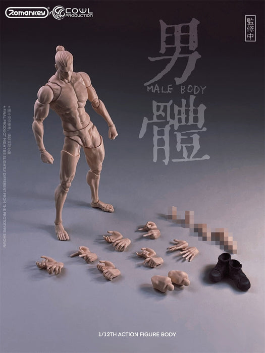 Pre-order 1/12 Romankey X COWL Super Flexible Male Body