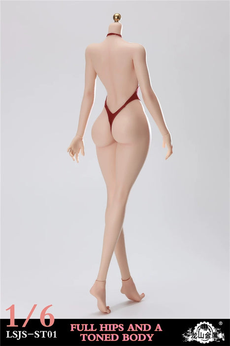 Pre-order 1/6 Longshan LSJS-TS01 Peach-Shaped Full-Hips Platinum Silicone Steel-Bodied Female Body