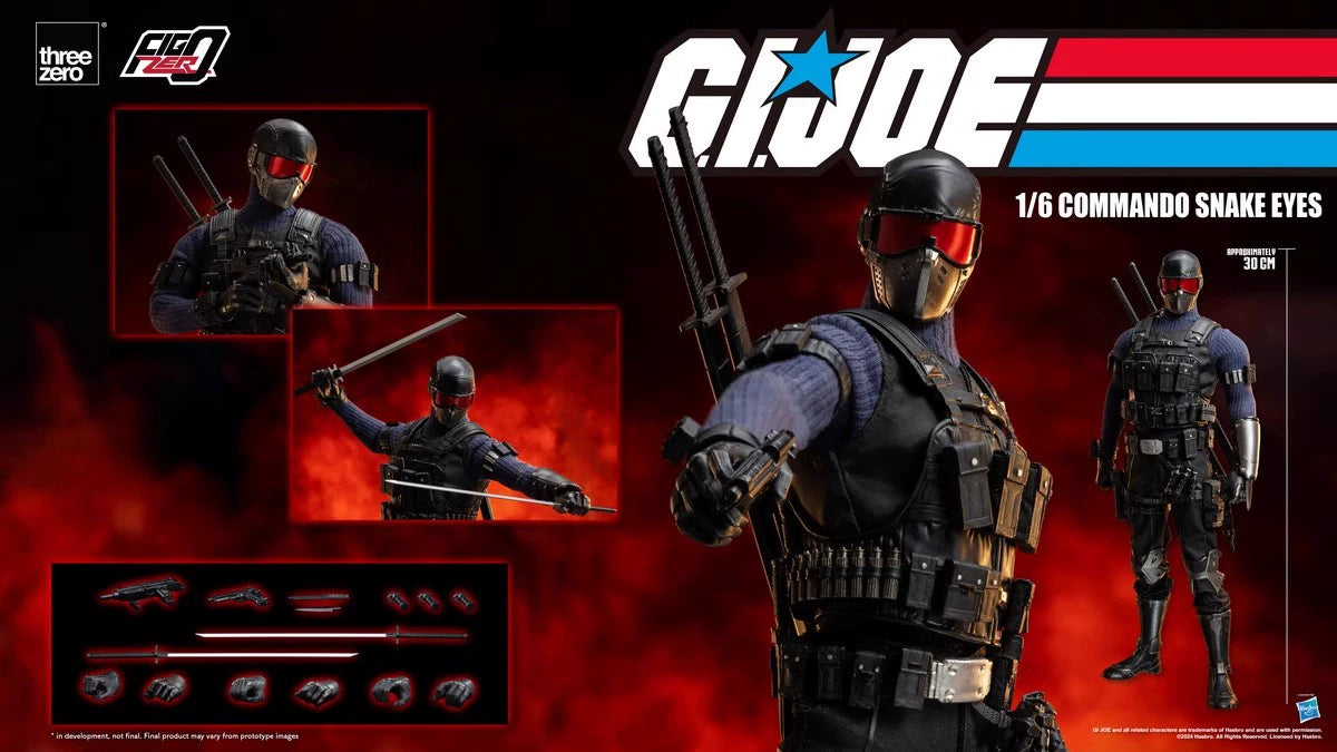 In-stock 1/6 ThreeZero 3Z0550 Commando Snake Eyes Action Figure