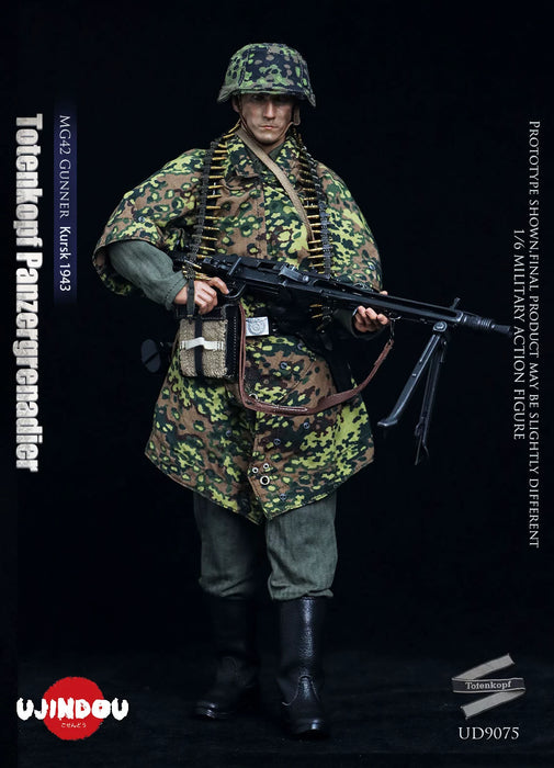 Pre-order 1/6 UJINDOU UD9075 WWII Totenkopf Panzergrenadier MG42 Gunner