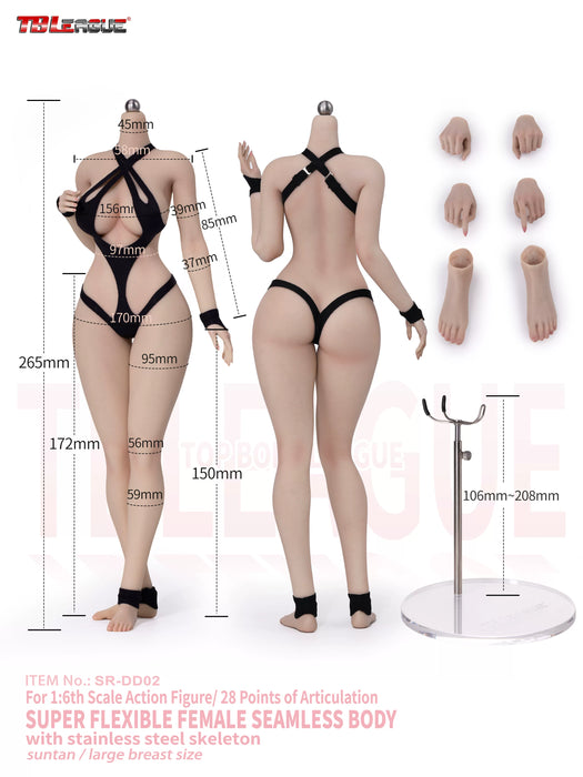 Pre-order 1/6 TBLeague SR-DD01 & SR-DD02 Super Flexible Female Seamless Body Without Head
