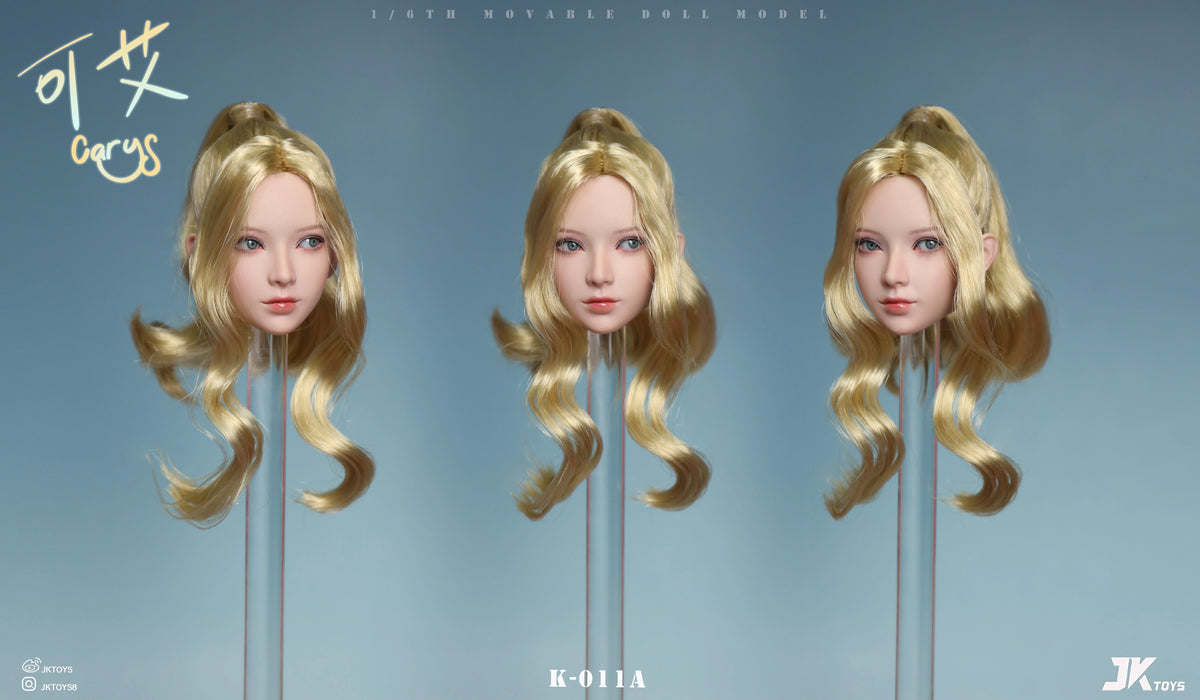 Pre-order 1/6 JKTOYS K-011 Carys Female Head Sculpt w/ Adjustable Eyes