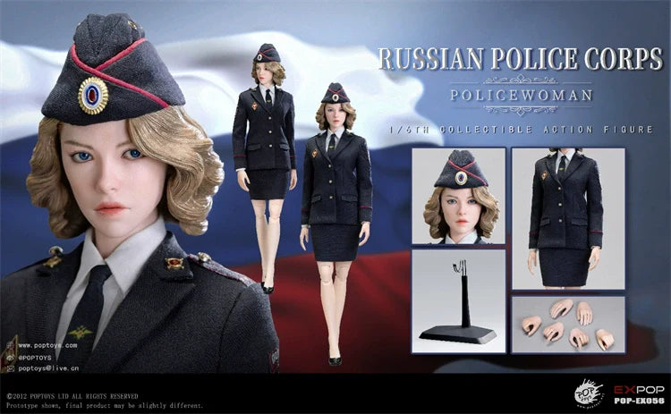 In-stock 1/6 POPTOYS EX056 Policewoman of Ministry of Internal Affairs