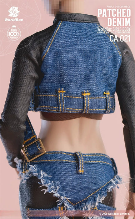 Pre-order 1/6 WORLD BOX CA021 Retro Patchwork Denim Female Clothes Set