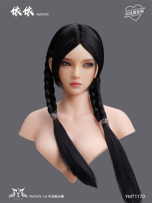 Pre-order 1/6 YMTOYS YMT117 Yi Yi Female Head Sculpt W/ Adjustable Eyes H#Pale