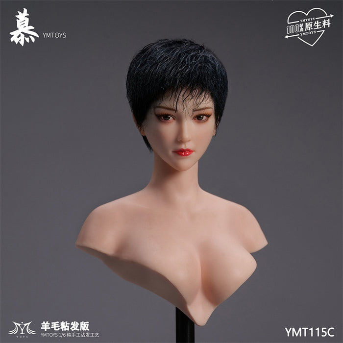 Pre-order 1/6 YMTOYS YMT115 "Mu" Wool Hair Version Female Head Sculpt w/ adjustable eyes