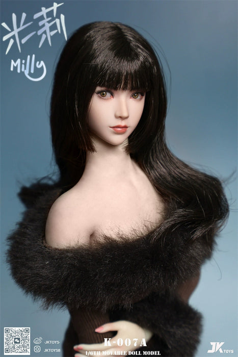 Pre-order 1/6 JKTOYS Milly Female Head Sculpt w/ Adjustable Eyes