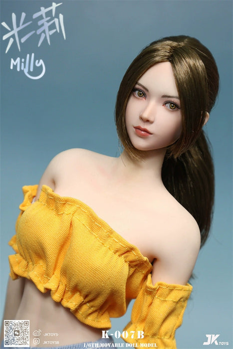 Pre-order 1/6 JKTOYS Milly Female Head Sculpt w/ Adjustable Eyes