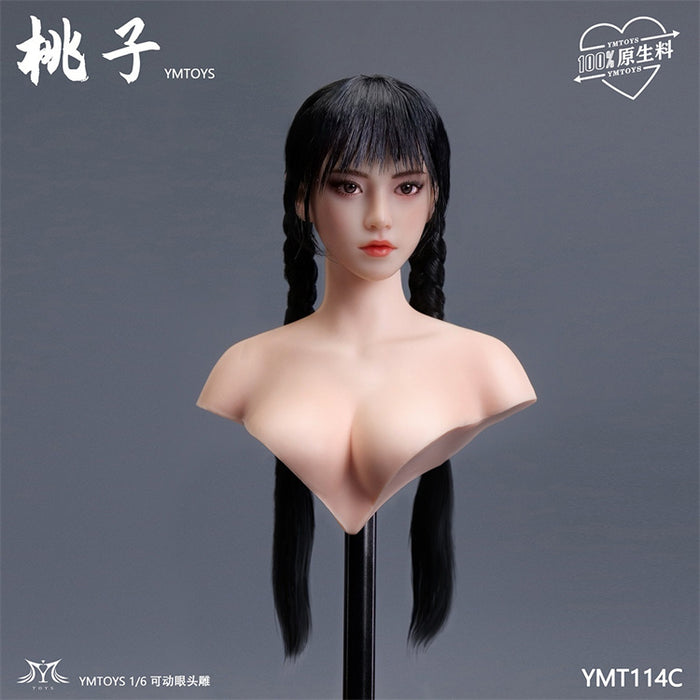 Pre-order 1/6 YMTOYS YMT114 Taozi Female Head Sculpt w/ Adjustable Eyes