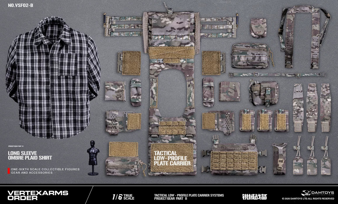 Pre-order 1/6 DAMTOYS VSF02A & VSF02B TACTICAL LOW - PROFILE PLATE CARRIER SYSTEMS