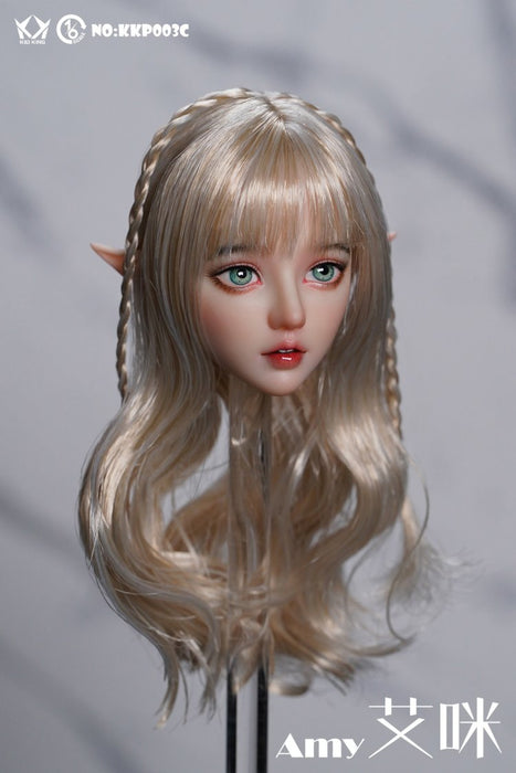Pre-order 1/6 Kid King KKP003 Amy Female head sculpt H#pale (Handmade Eyelashes)