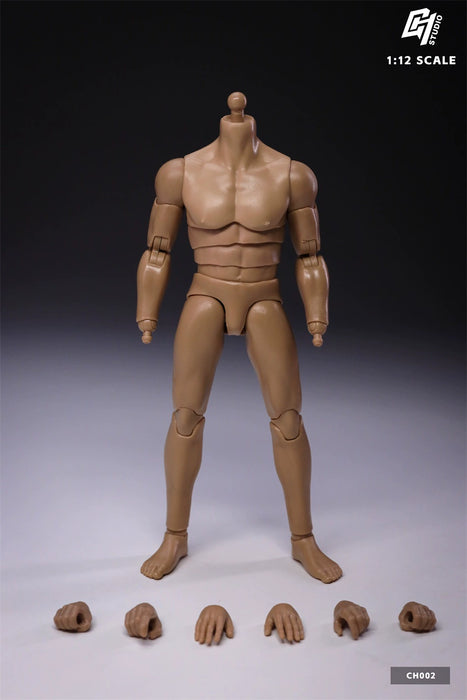 In-stock 1/12 CH002 Male Body with extra waist articulation