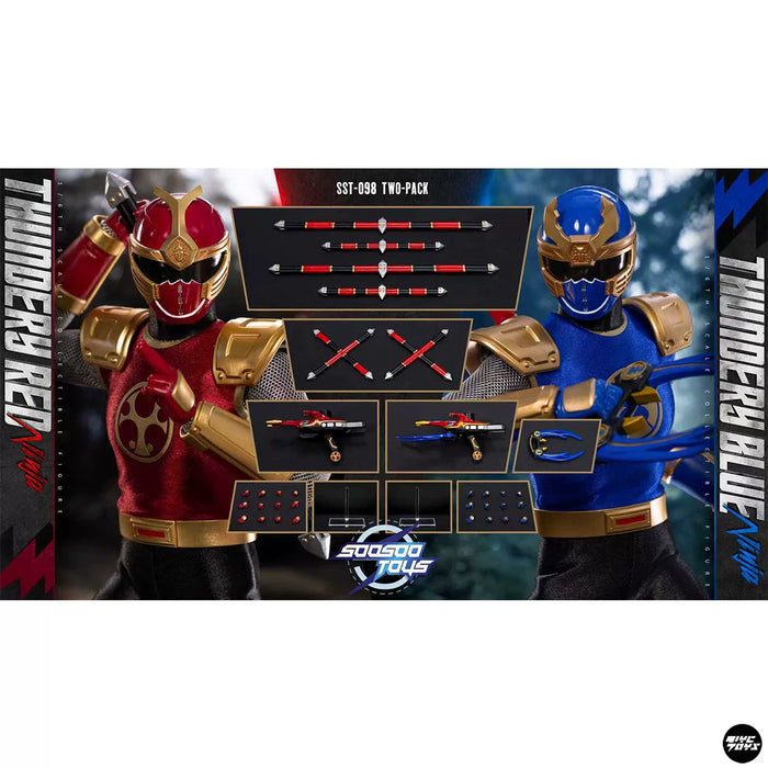 Pre-order 1/6 Soosootoys SST-098AB Thundery Red&Blue Ninja Action Figure