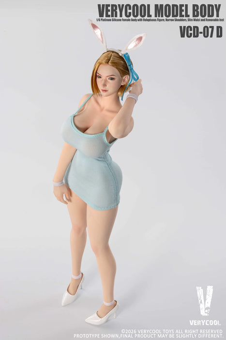 Pre-order 1/6 Verycool VCD-07 Platinum Silicone Female Body with Voluptuous Figure Narrow Shoulders Slim Waist and Removable feet (ABCDE)