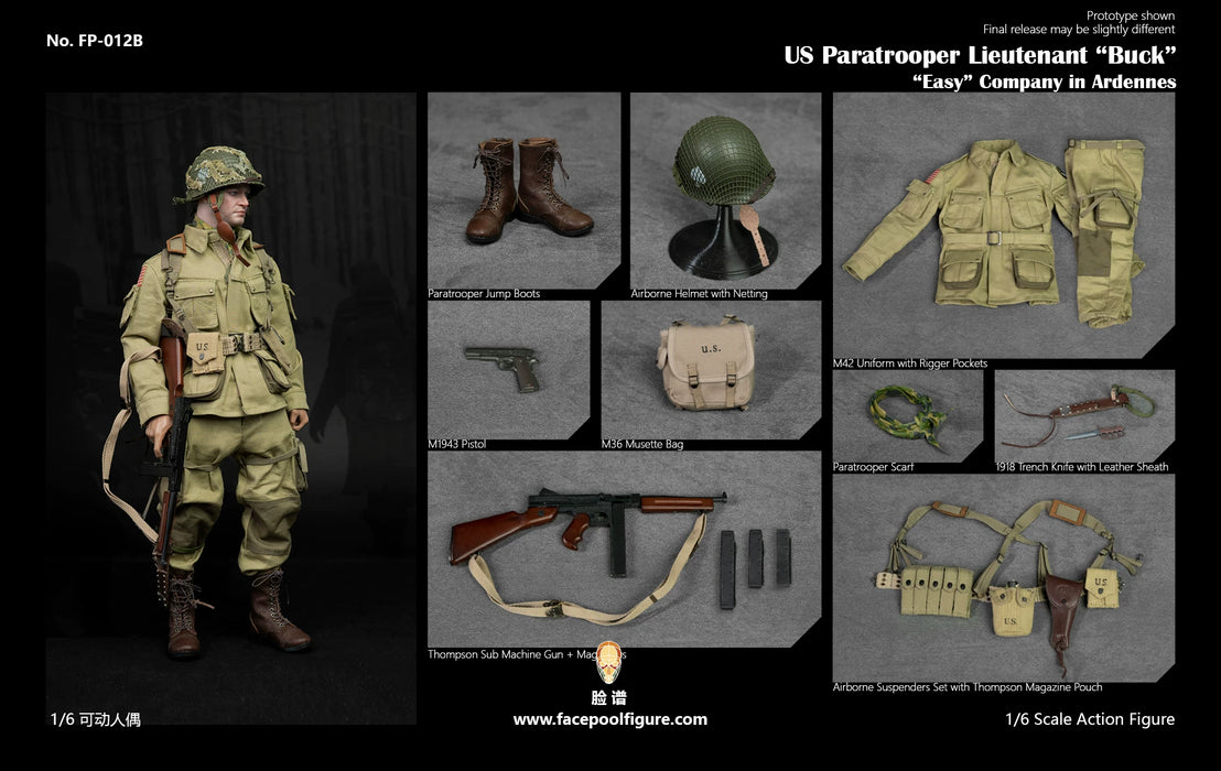 Pre-order 1/6 Facepool US Paratrooper Lieutenant Buck Reissue