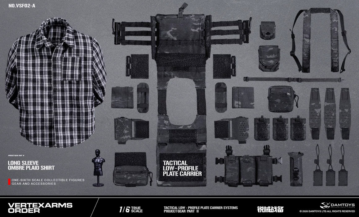 Pre-order 1/6 DAMTOYS VSF02A & VSF02B TACTICAL LOW - PROFILE PLATE CARRIER SYSTEMS