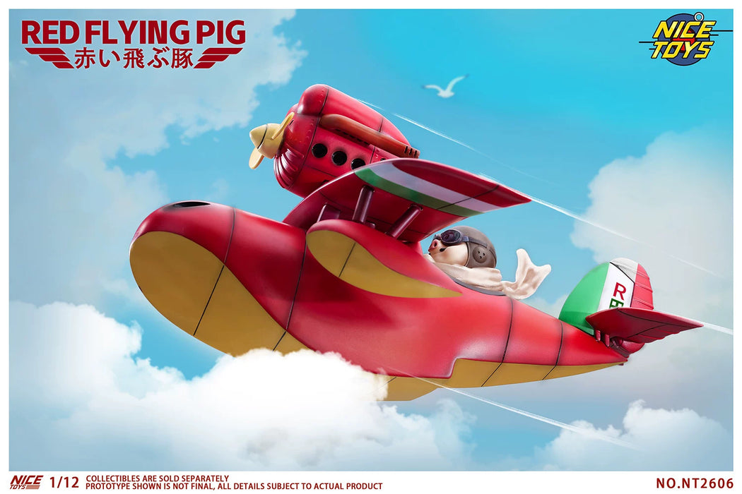 Pre-order 1/12 NICETOYS NT2606B Red Flying Pig Airplane
