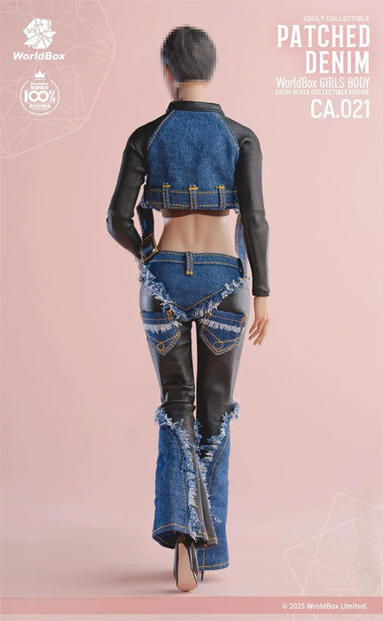 Pre-order 1/6 WORLD BOX CA021 Retro Patchwork Denim Female Clothes Set