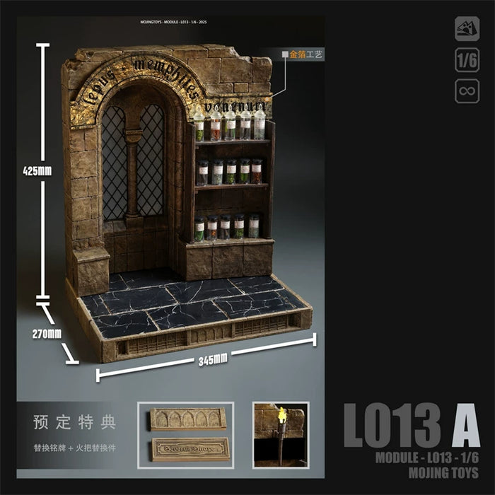 Pre-order 1/6 mOjingToys L013A Medieval Potion Room Scene Diorama