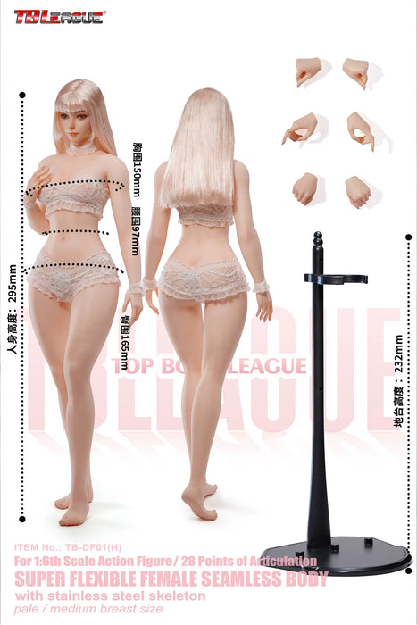 In-stock 1/6 TBLeague TB-DF01(H) &02(H) female seamless body with head sculpt
