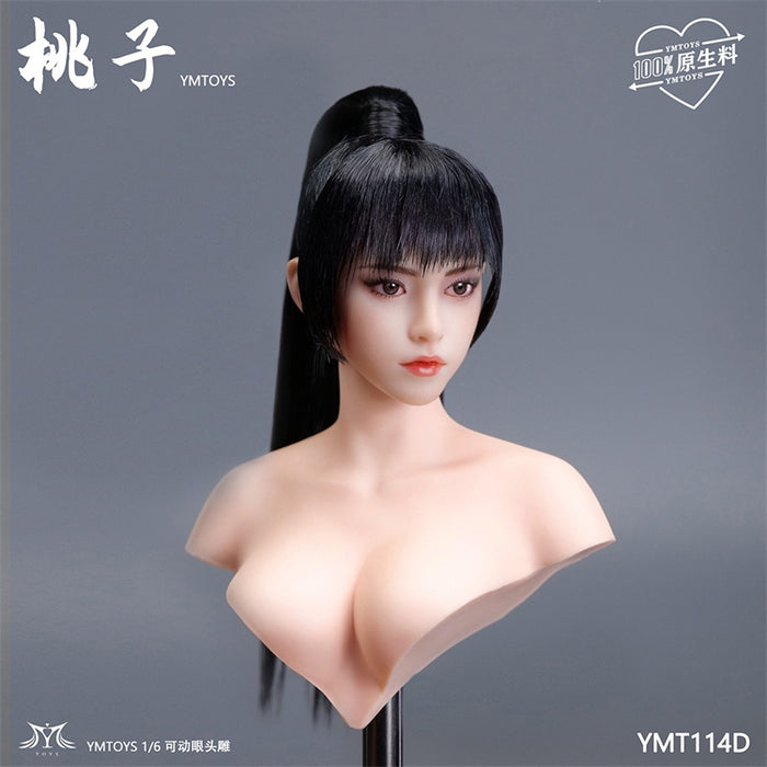 Pre-order 1/6 YMTOYS YMT114 Taozi Female Head Sculpt w/ Adjustable Eyes