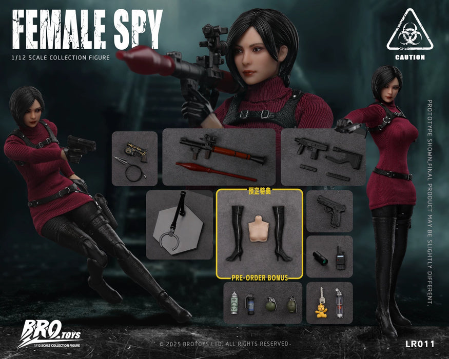 Pre-order 1/12 BROTOYS LR011 Female Spy Action Figure