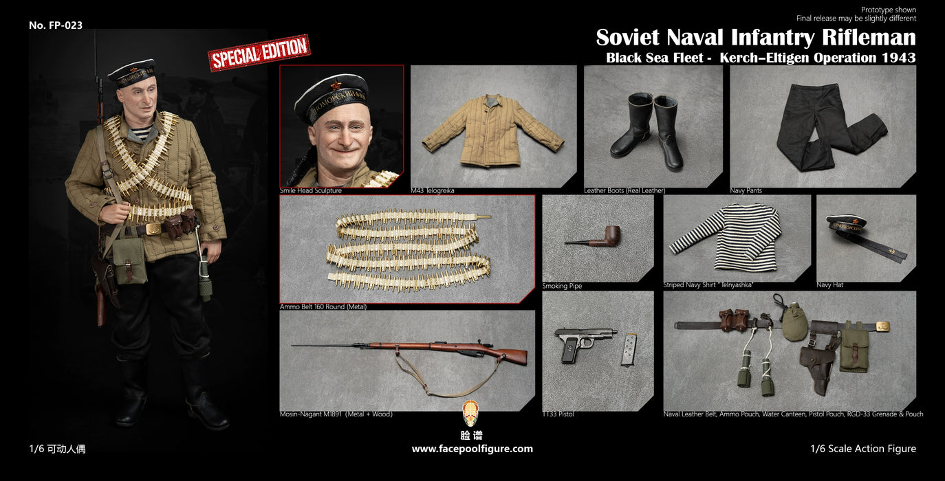 Pre-order 1/6 Facepool FP023 Soviet Naval Infantry Rifleman – Black Sea Fleet