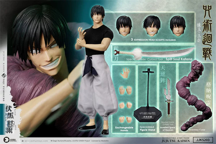 Pre-order 1/6 ASMUS TOYS JJKS203A Toji Fushiguro Action Figure