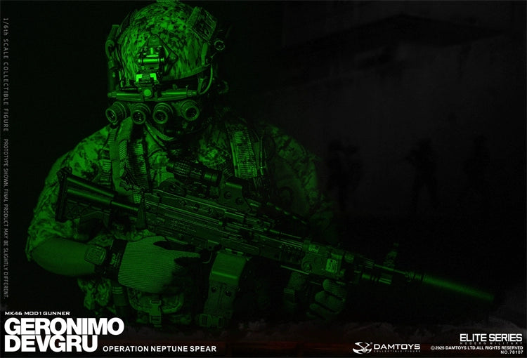 Pre-order 1/6 DAMTOYS 78107 DEVGRU Operation Neptune Spear “GERONIMO”MK46 MOD1 GUNNER