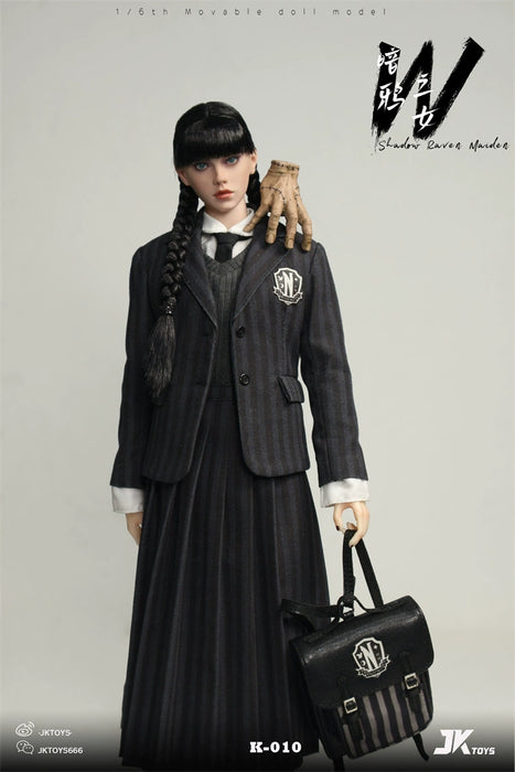Pre-order 1/6 JKTOYS K-010 Shadow Raven Maiden Wednesday Cosplay Figure